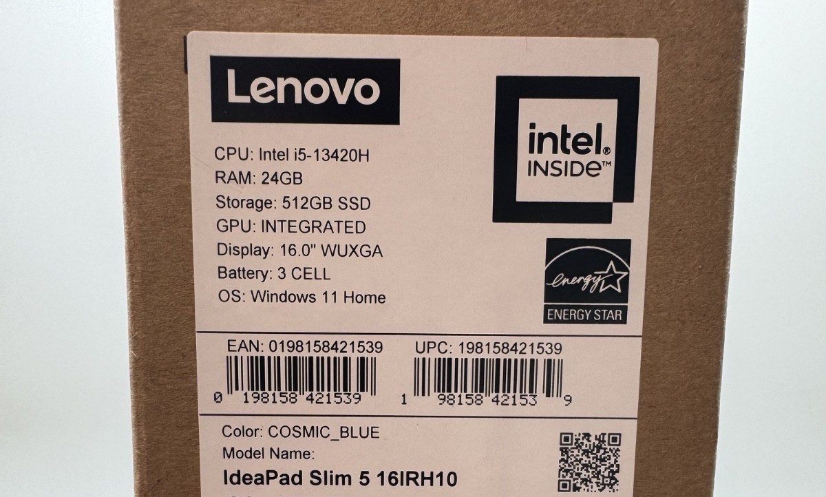 Lenovo IdeaPad Slim 5 16IRH10 16" 2025 i5 24GB RAM 512GB SSD 83HS0089UK