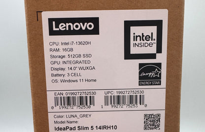 Lenovo IdeaPad Slim 5 14IRH10 Laptop 14" i7 16GB RAM 512GB SSD Grey 83HR00BGUK