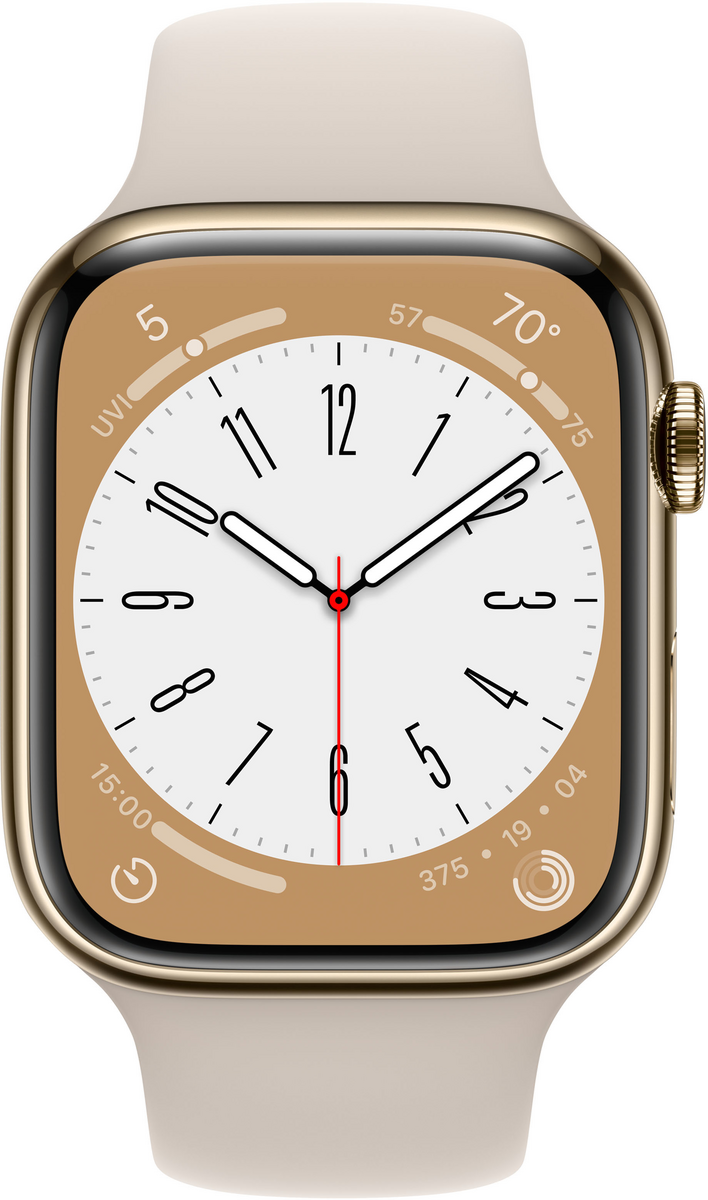 Apple Watch Series 8 45 mm Starlight GPS+Cellular 2022 Smartwatch MNKM3B/A A2775