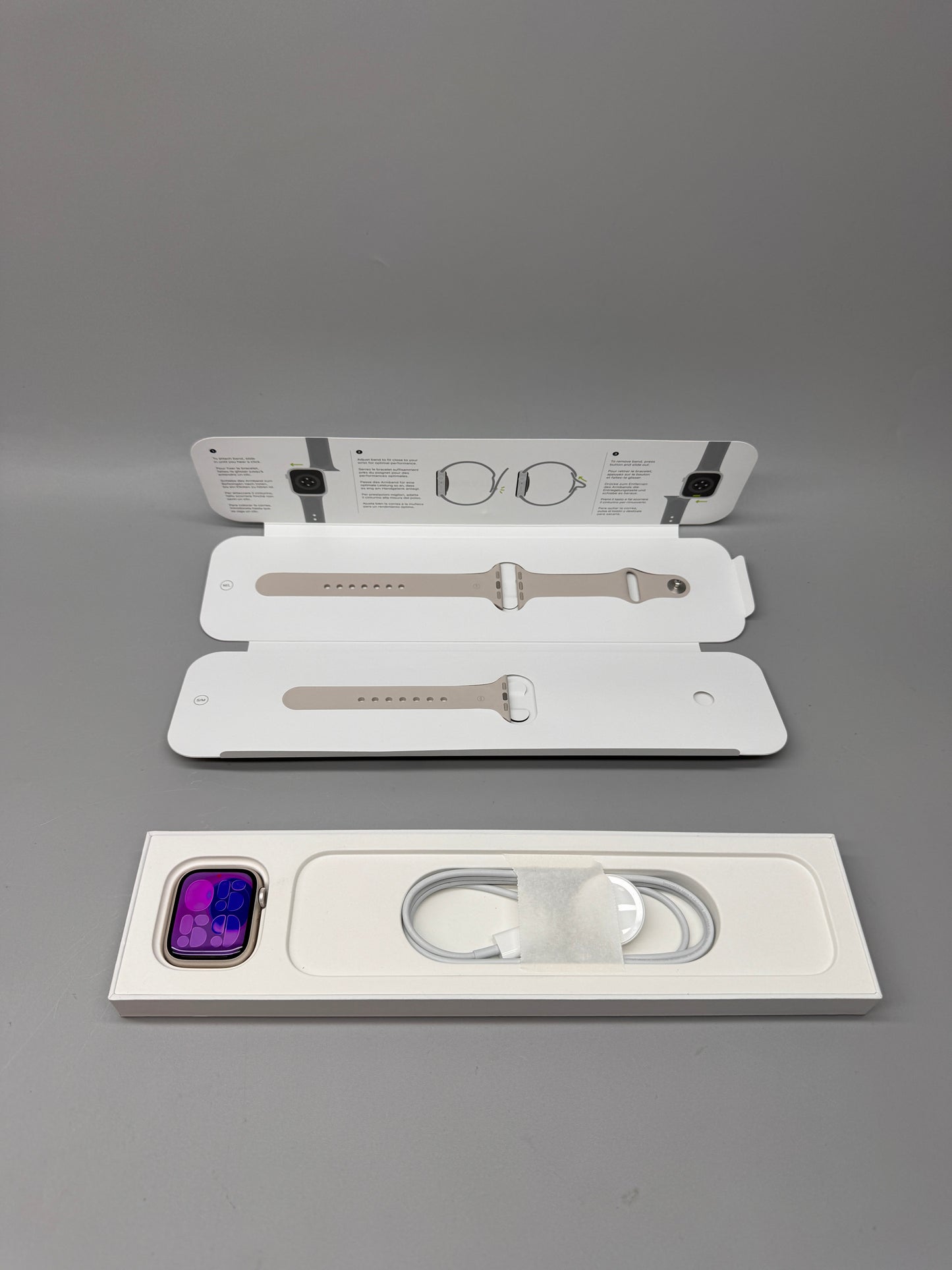 Apple Watch Series 8 41mm GPS Starlight Sport Band 2022 Smartwatch MNP63B/A