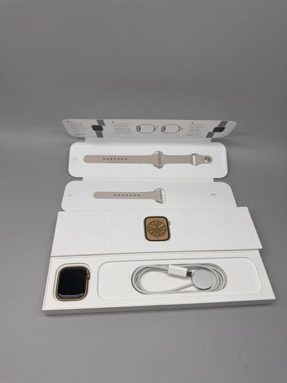 Apple Watch Series 8 45 mm Starlight GPS+Cellular 2022 Smartwatch MNKM3B/A A2775